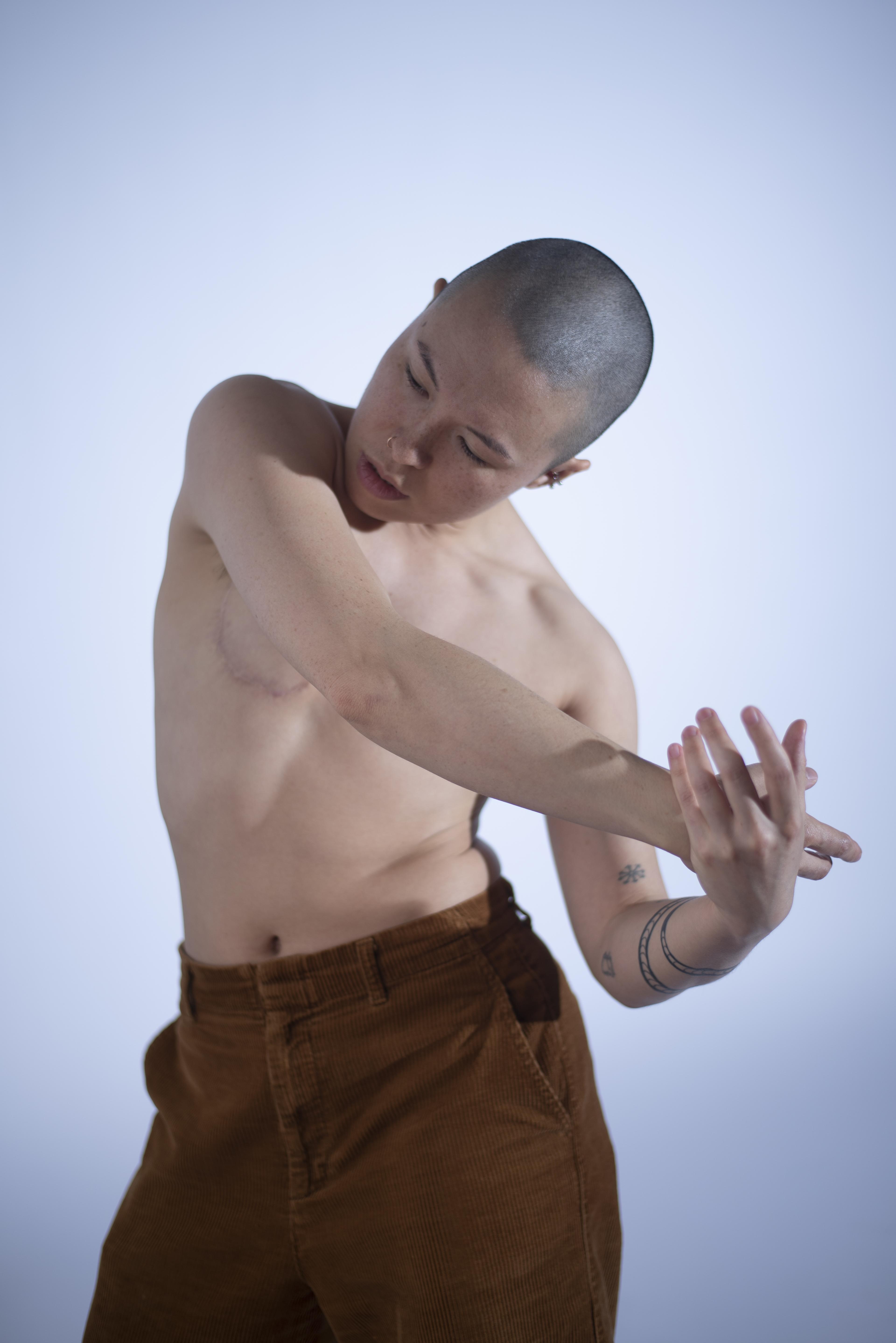 A performance still from post-op