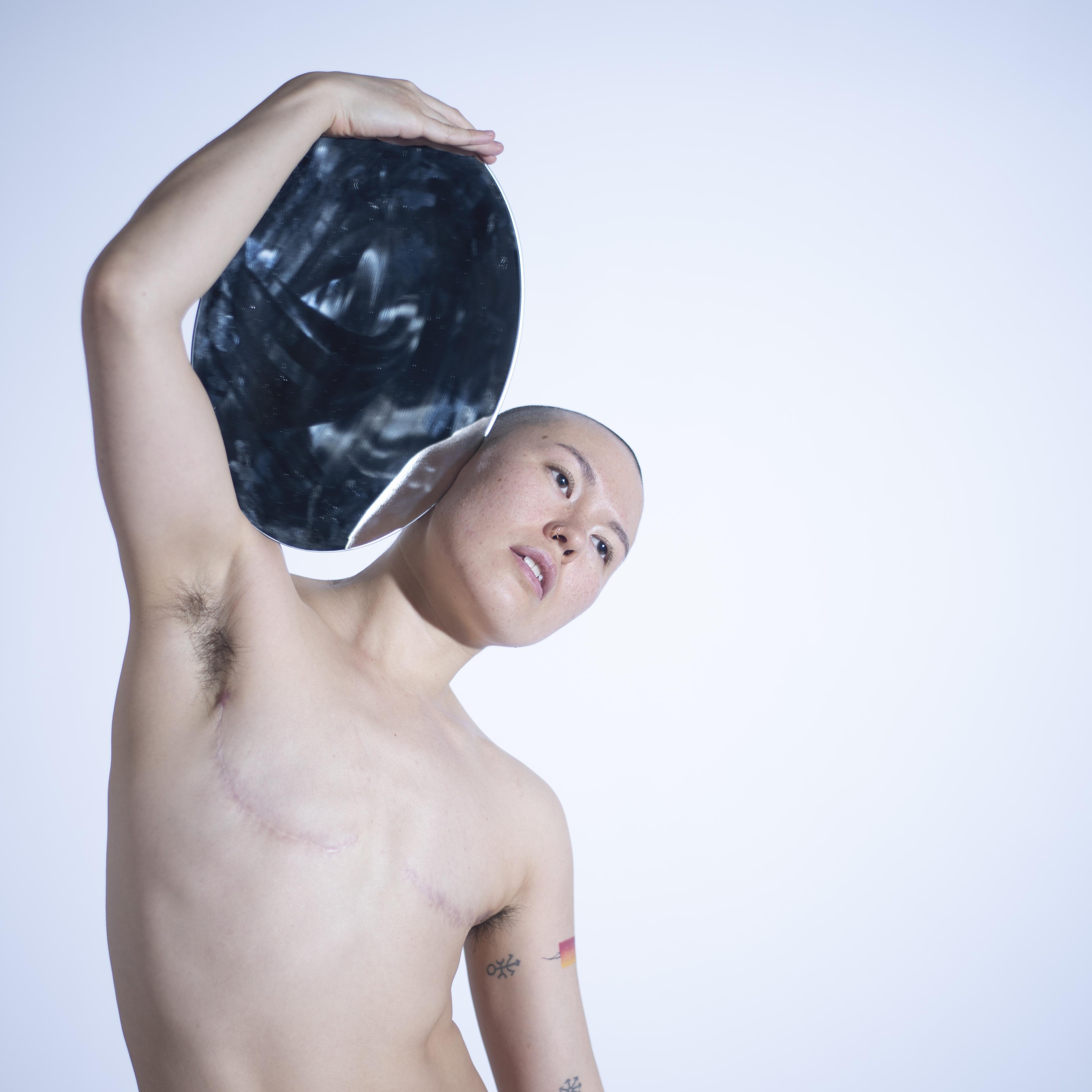 A performance still from post-op