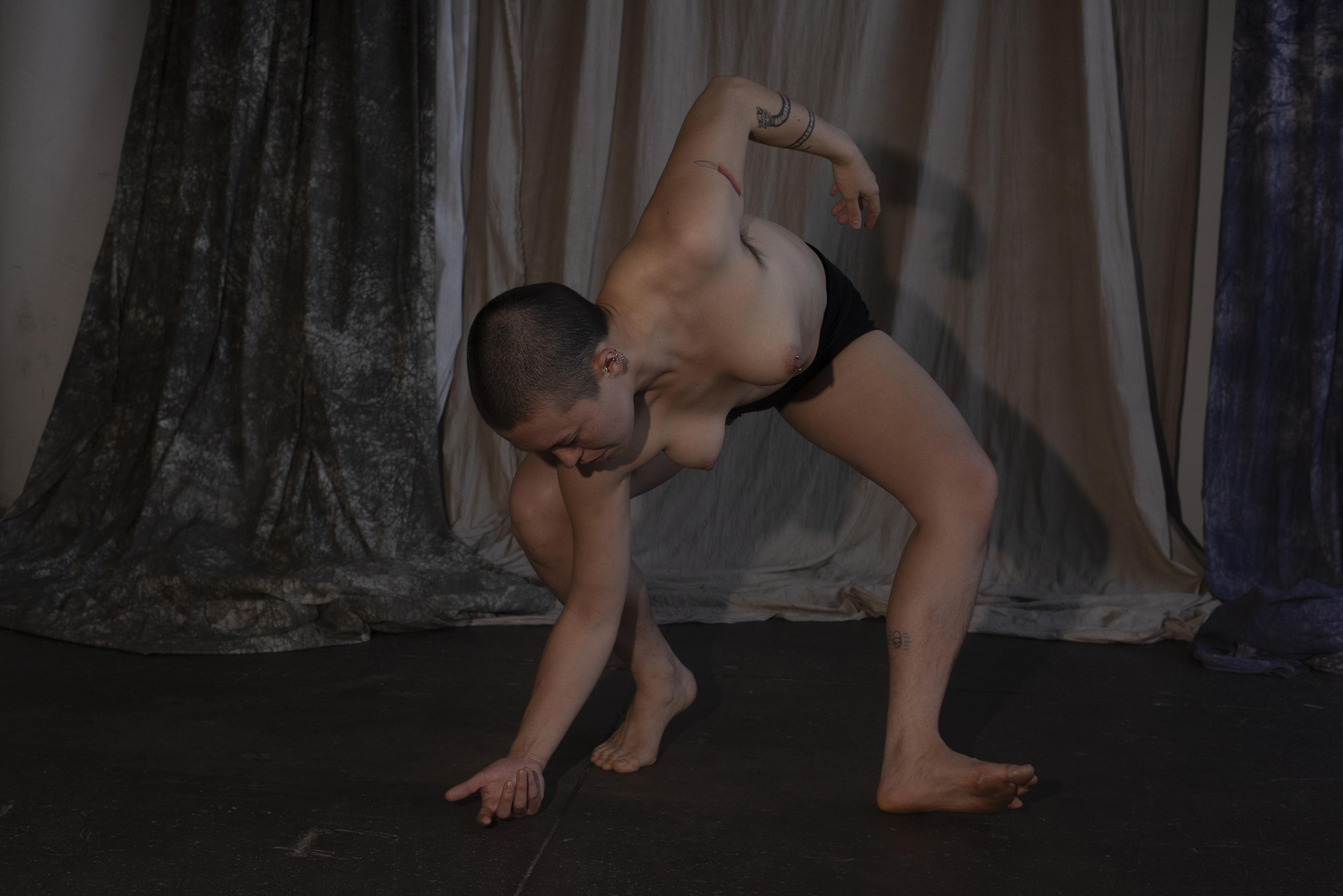 A performance still from pre-surgery