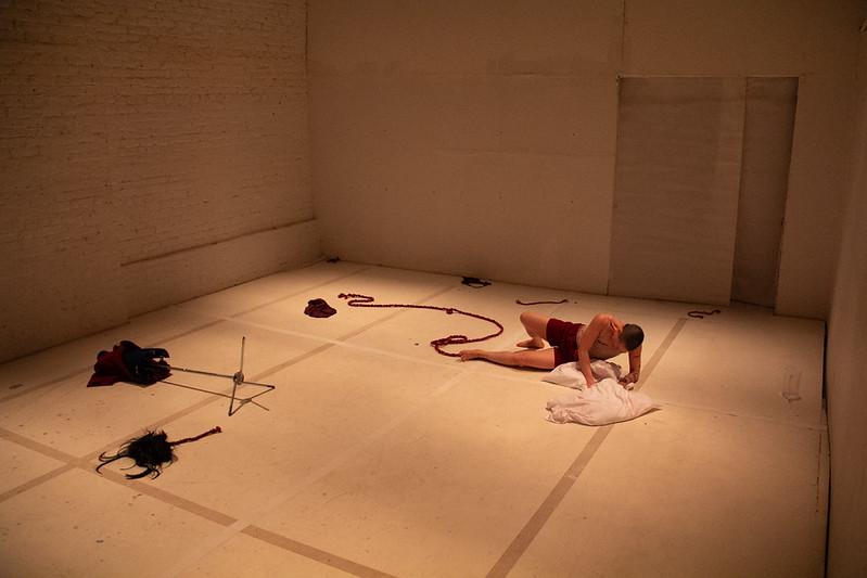A performance still from MOMMA!